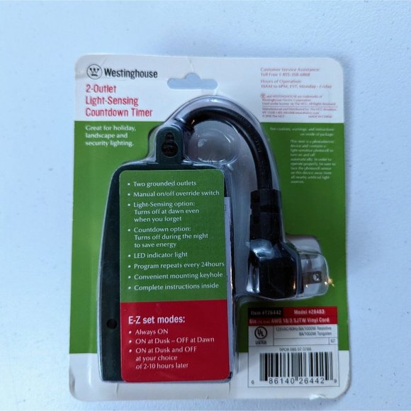 Westinghouse Other Westinghouse 2outlet Lightsensing Countdown Outdoor Timer New Poshmark